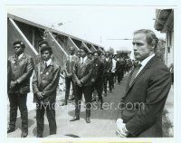 2x389 MARLON BRANDO 8x10 news photo '73 watching Black Panthers at funeral of their member!