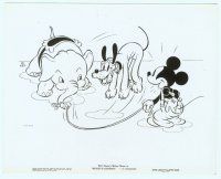 2x395 MICKEY'S ELEPHANT 8x10 still '36 Mickey Mouse & baby elephant play jump rope with Pluto!