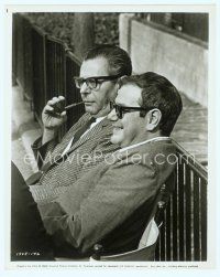2x399 MIRAGE candid 8x10 still '65 writer Peter Stone & producer Harry Keller relaxing on the set!