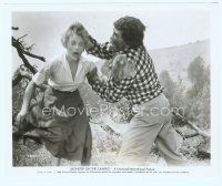 2x404 MONSTER ON THE CAMPUS 8x10 still '58 great image of the beast grabbing girl by her hair!