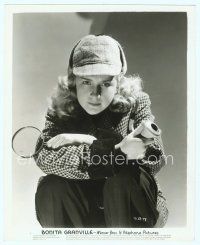 2x423 NANCY DREW REPORTER 8x10 still '39 Bonita Granville with Sherlock Holmes hat, pipe & glass!
