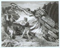 2x438 ONE MILLION B.C. 7.5x9.5 still '40 fx image of Victor Mature & Carole Landis w/Dimetrodon!
