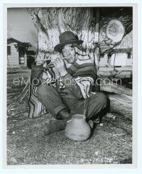2x443 OUT OF THE PAST candid 8x10 still '47 wacky posed image of Robert Mitchum as snake charmer!