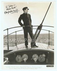 2x044 RULERS OF THE SEA signed 8x10 still '39 by Douglas Fairbanks Jr., who's on the front of ship!