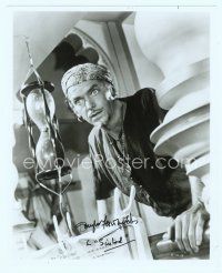 2x046 SINBAD THE SAILOR signed 8x10 REPRO still '80s by Douglas Fairbanks Jr. close up in costume!