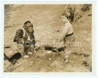 2x493 SPANKY McFARLAND 8x10 still '30s wacky image playing golf with Jiggs the chimp as his caddy!