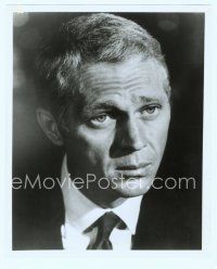 2x499 STEVE McQUEEN 8x10 still '60s great super close portrait wearing black suit & tie!