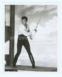 2x520 TONY CURTIS 8x10 still '50s great full-length image as swashbuckler standing by guillotine!
