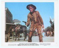 2x084 CAT BALLOU color 8x10 still '65 great close up of Lee Marvin in street pointing gun!