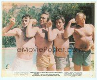 2x101 HUSBANDS color 8x10 still '70 Ben Gazzara, Peter Falk & John Cassavetes flexing muscles!