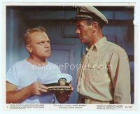 2x108 MISTER ROBERTS color 8x10 still '55 James Cagney shows Henry Fonda the hat he'll wear!