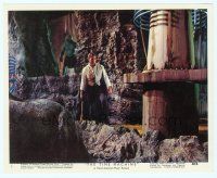 2x128 TIME MACHINE color 8x10 still '60 Rod Taylor with Morlock on ledge behind him!