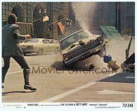 2x088 DIRTY HARRY color 8x10 mini LC #3 '71 great c/u of Clint Eastwood facing down speeding car!