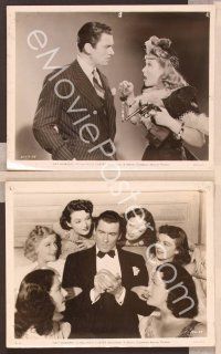 2y621 SKY MURDER 3 8x10 stills '40 Walter Pidgeon as Nick Carter surrounded by girls!