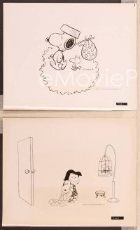 2y492 SNOOPY COME HOME 4 8x10 stills '72 Peanuts, Charlie Brown, great Schulz artwork of Snoopy!