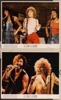 2y097 STAR IS BORN 4 color 8x10 stills '77 Kris Kristofferson, Barbra Streisand, rock 'n' roll!