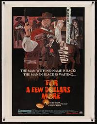2z234 FOR A FEW DOLLARS MORE linen 30x40 '67 Sergio Leone classic, great art of Clint Eastwood!