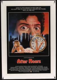 2z259 AFTER HOURS linen int'l 1sh '85 Scorsese, different art of sexy Rosanna Arquette by Gouzee!