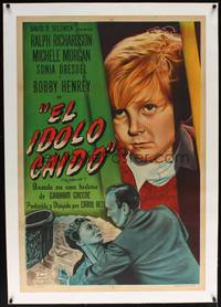 2z139 FALLEN IDOL linen Argentinean 1950 Ralph Richardson, directed by Carol Reed, Graham Greene!