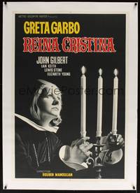 2z151 QUEEN CHRISTINA linen Argentinean R50s completely different art of Greta Garbo w/candelabra!