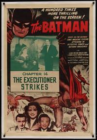 2z267 BATMAN linen Chap14 1sh R54 DC Comics serial, cool art, The Executioner Strikes!