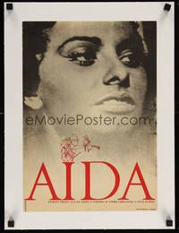 2z076 AIDA linen Czech 11x16 '65 Sophia Loren in Verdi's Italian opera, art by Jim Svoboda!