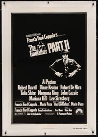 2z319 GODFATHER PART II linen 1sh '74 Al Pacino in Francis Ford Coppola classic crime sequel!