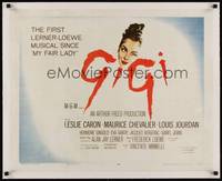 2z245 GIGI linen 1/2sh '58 art of winking Leslie Caron, Best Director & Best Picture winner!