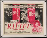 2z250 RIFIFI linen 1/2sh '56 directed by Jules Dassin, Jean Servais, it means trouble, different!