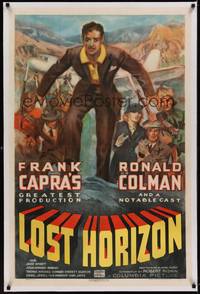 2z363 LOST HORIZON linen 1sh '37 Frank Capra's greatest production starring Ronald Colman!
