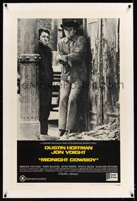 2z372 MIDNIGHT COWBOY linen X-rated 1sh '69 Dustin Hoffman, Jon Voight, John Schlesinger classic!