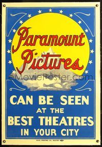 2z389 PARAMOUNT PICTURES linen 1sh '15 classic image of studio logo atop soaring mountain!