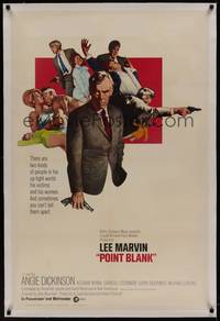 2z398 POINT BLANK linen int'l 1sh '67 cool art of Lee Marvin, Angie Dickinson, John Boorman noir!