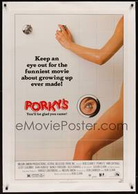 2z402 PORKY'S linen 1sh '82 Bob Clark, Kim Cattrall, Scott Colomby, teenage sex classic image!