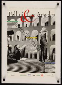 2z226 FELLINI & LOS ANGELES linen 13x19 film festival poster '95 Anita Ekberg from La Dolce Vita!