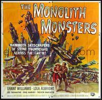3a009 MONOLITH MONSTERS 6sh '57 classic Reynold Brown sci-fi art of living skyscrapers!