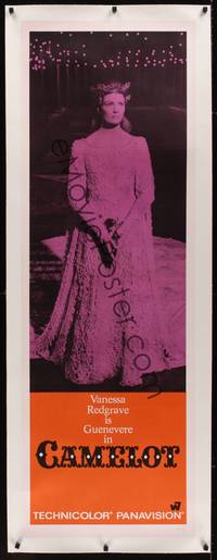 3a110 CAMELOT linen door panel '68 full-length image of Vanessa Redgrave as Guenevere!