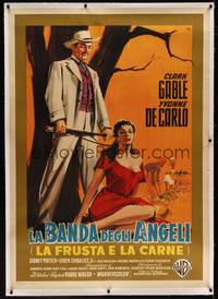 3a052 BAND OF ANGELS linen Italian 1p '57 different art of Gable & sexy slave De Carlo by Nano!