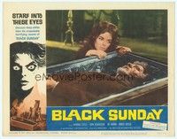 3a288 BLACK SUNDAY LC #7 '61 best close up of sexy Barbara Steele & deformed guy in coffin!