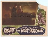 3a264 BODY SNATCHER LC '45 Henry Daniell in top hat stands with Russell Wade by vat!