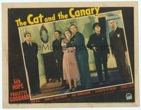 3a237 CAT & THE CANARY LC '39 scared Bob Hope & Elizabeth Patterson with several men & cop!