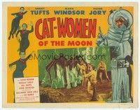 3a294 CAT-WOMEN OF THE MOON LC '53 cool border art, plus astronauts surrounding huge spider!