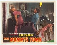 3a230 MUMMY'S TOMB LC #8 R48 Lon Chaney Jr. as monster holding Elyse Knox & pushing John Hubbard!