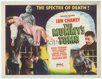 3a228 MUMMY'S TOMB TC R48 bandaged Lon Chaney Jr, Universal horror, the spectre of death!