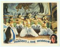 3a200 MURDERS IN THE RUE MORGUE LC '32 close up of sexiest harem girls, Bela Lugosi in border art!