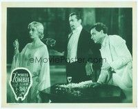 3a270 WHITE ZOMBIE LC R38 Bela Lugosi points at transfixed Madge Bellamy holding knife!