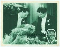 3a273 WHITE ZOMBIE LC R38 close up of two guys, and one is holding passed out bride Madge Bellamy!