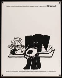3a021 ALEXANDER limited edition 26x33 silkscreen '67 art of Philippe Noiret & his dog by Saul Bass!