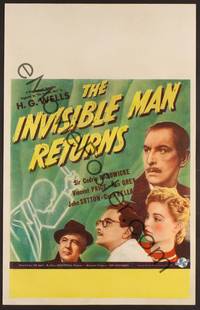 3a165 INVISIBLE MAN RETURNS WC '40 Vincent Price, Hardwicke, H.G. Wells, cool sci-fi images!