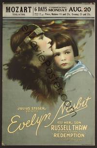 3a176 REDEMPTION WC '17 tender stone litho image of Evelyn Nesbit & son in protective embrace!